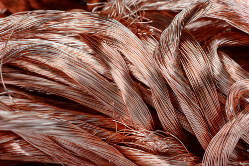 Braided threads of copper cable